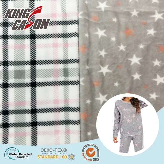 Tessuto in pile Minky Kingcason 100% poliestere, super morbido e confortevole, in spandex, per pigiama.